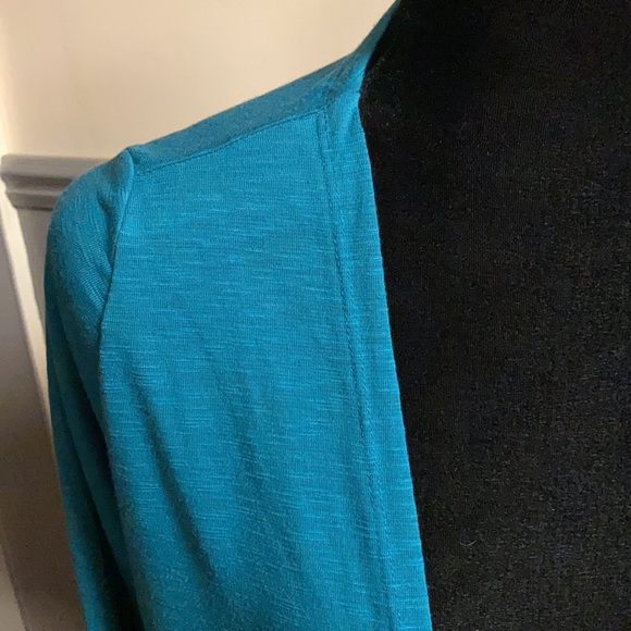 LuLaRoe Sarah Teal Open Front Cardigan - Picture 5 of 8